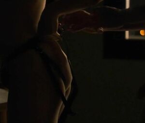 Double Lover sex scenes where men hump Marine Vacth and MILF strapons the lover