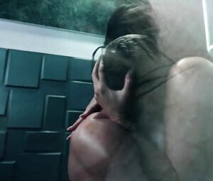 Man entices Natalie Martinez and finally hooks up with her in elevator in Into the Dark