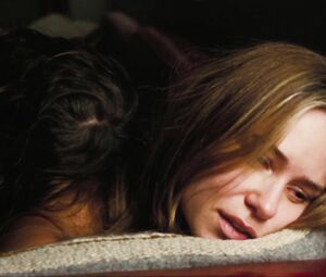 Katherine Waterston is willingly carnal with the bearded womanizer in Inherent Vice (2014)