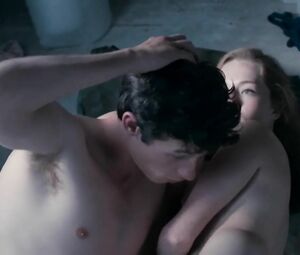 Guy can't believe he thrusts cock into Charlotte Spencer's snatch in TV series Glue