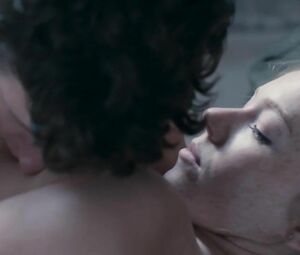 Guy can't believe he thrusts cock into Charlotte Spencer's snatch in TV series Glue