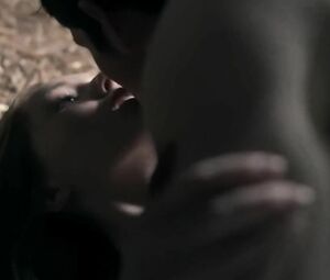 Guy can't believe he thrusts cock into Charlotte Spencer's snatch in TV series Glue