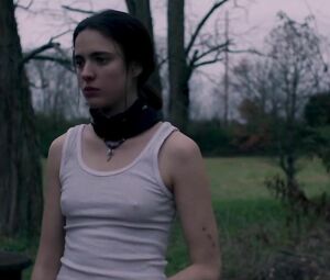 Nude and sex moments of skinny sexual pervert Margaret Qualley from Donnybrook (2018)