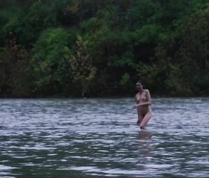 Nude and sex moments of skinny sexual pervert Margaret Qualley from Donnybrook (2018)