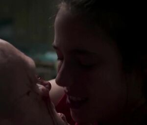 Nude and sex moments of skinny sexual pervert Margaret Qualley from Donnybrook (2018)