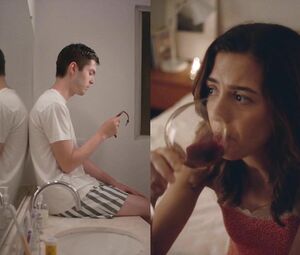 Sexy Katie Findlay scene from Straight Up (2019)