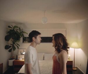 Sexy Katie Findlay scene from Straight Up (2019)