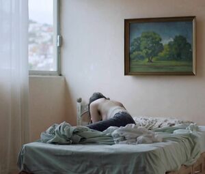 Sex scene with Simone Bucio from La region salvaje (2016)